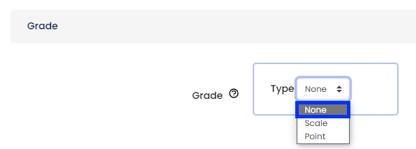 Moodle - Turnitin Assignment - Grade Type - None